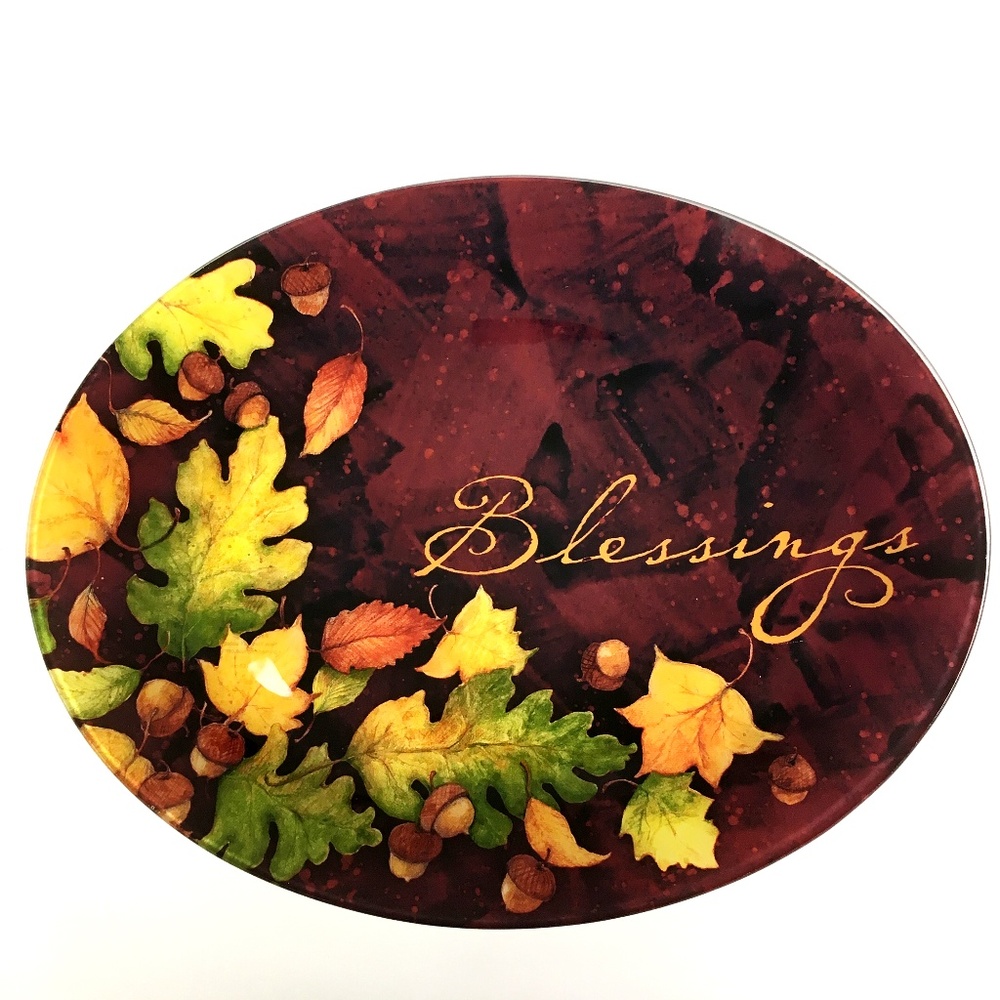 Prima Designs Fall Blessings Serving Dish Platter